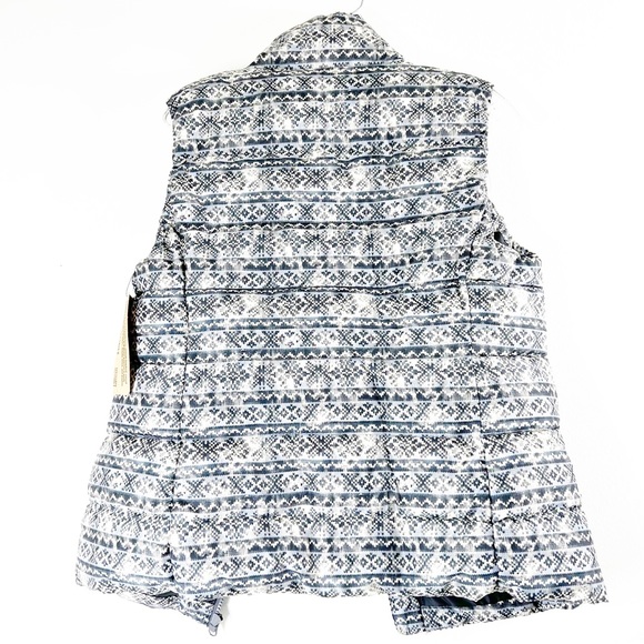 NWT RUFF HEWN‎ fairisle Puffer vest $84 tag SIZE MEDIUM new great gift women’s - Picture 6 of 7